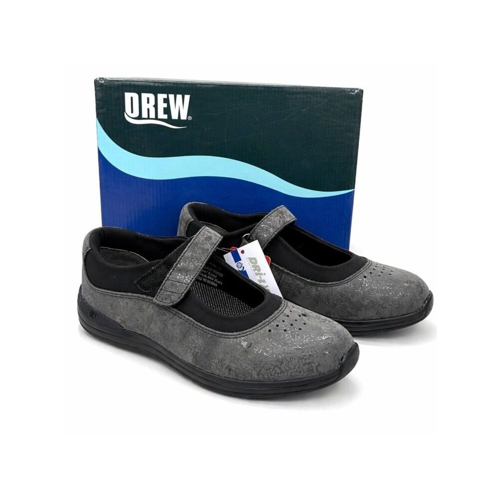 Drew Rose Mary Jane Foil Leather Orthopedic Walking Shoes Women's 7.5 14375-96